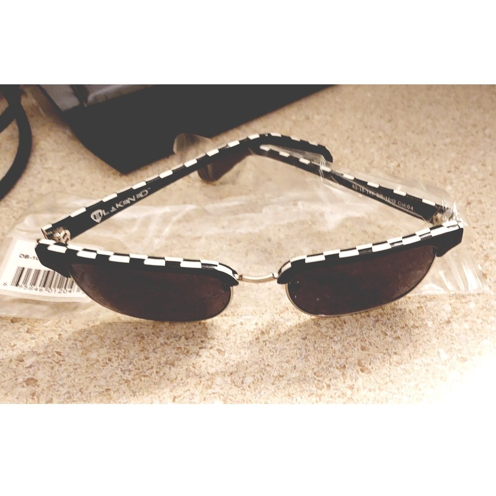Blakened DB-1012 Sunglasses Unisex 53mm Black White Beetlejuice Wayfarer Mod